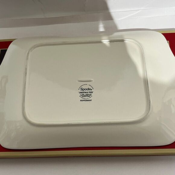 Spode Multicolor Christmas Tree Peppermint Dessert Tray - Picture 8 of 11